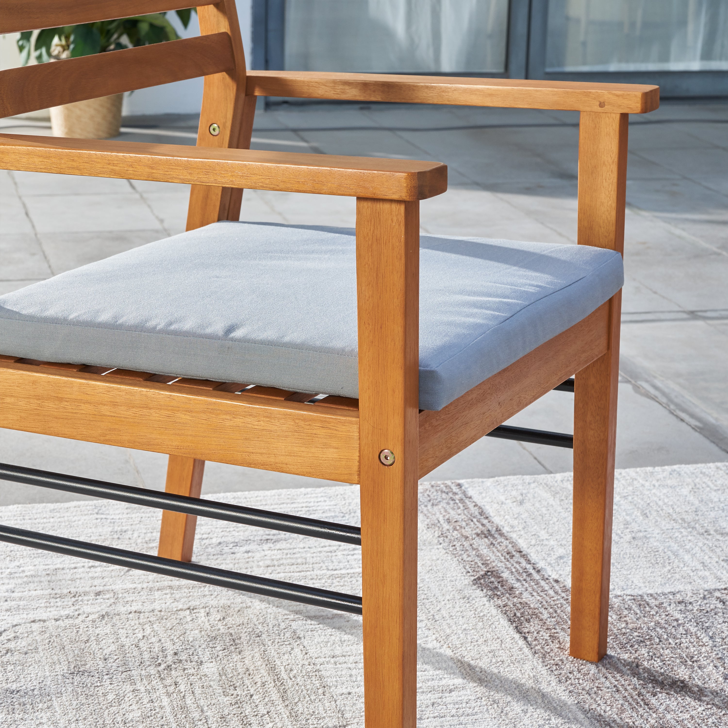 Hampton Contemporary Patio Wood Dining Chair|Chaise de salle à manger contemporaine Hampton en bois pour la terrasse|D62GxLH0
