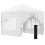 Outsunny 10'x10' Outdoor Pop Up Party Tent Gazebo Canopy With Carrying Bag (white)|Outsunny 10'x10' Tente De Reception Tonnelle Avec Sac De Transport (blanc)