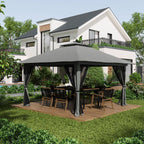 Outsunny 13' X 13' Pop Up Canopy With Mesh Sidewalls, Easy Up Canopy Tent Shelter With 2-tier Roof, |Outsunny 13' X 13' Pop Up Canopy With Mesh Sidewalls, Easy Up Canopy Tent Shelter With 2-tier Roof,