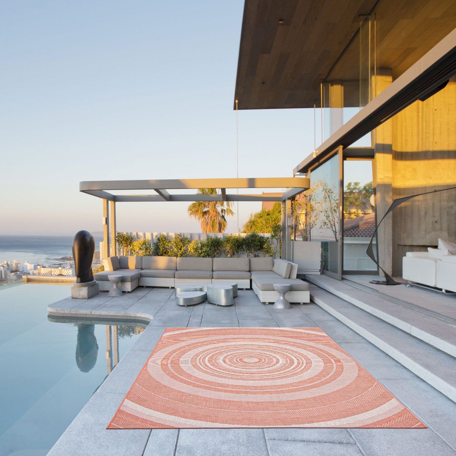 Neisha Modern Coral Rug 6'7" X 9'6" Area Rug|Carpette Neisha Modern corail 6 pi 7 po x 9 pi 6 po|D86F2H2M