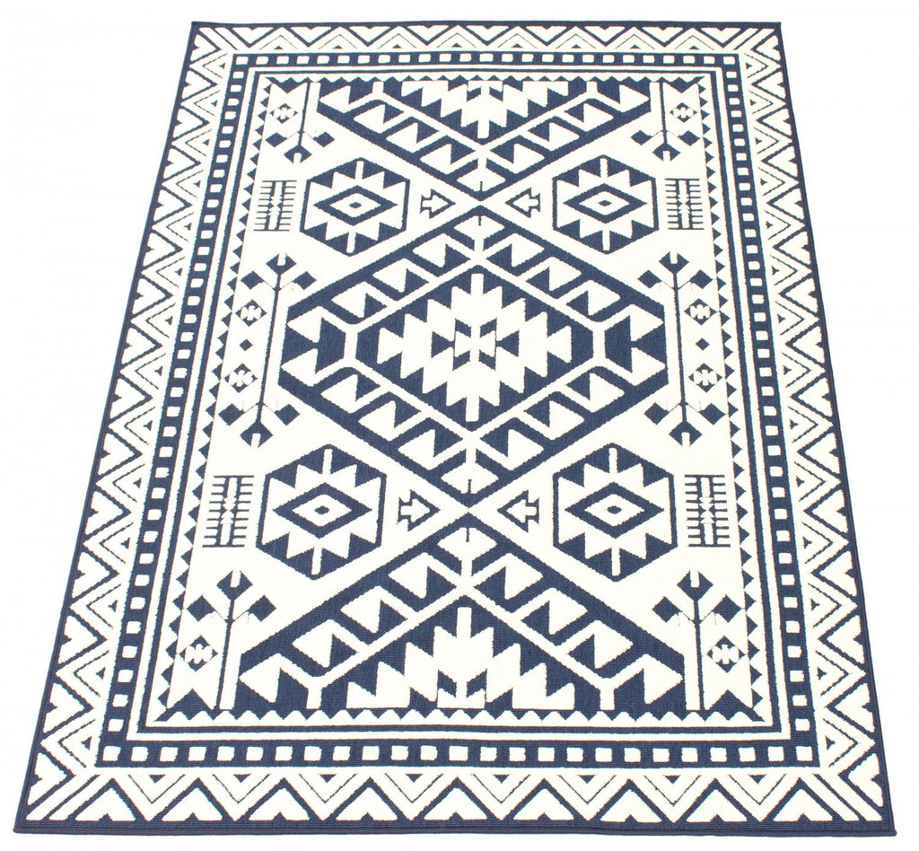 Gaia Blue 3'11" x 5'7" Area Rug|Carpette Gaia bleue 3 pi 11 po x 5 pi 7 po|D86FWYND
