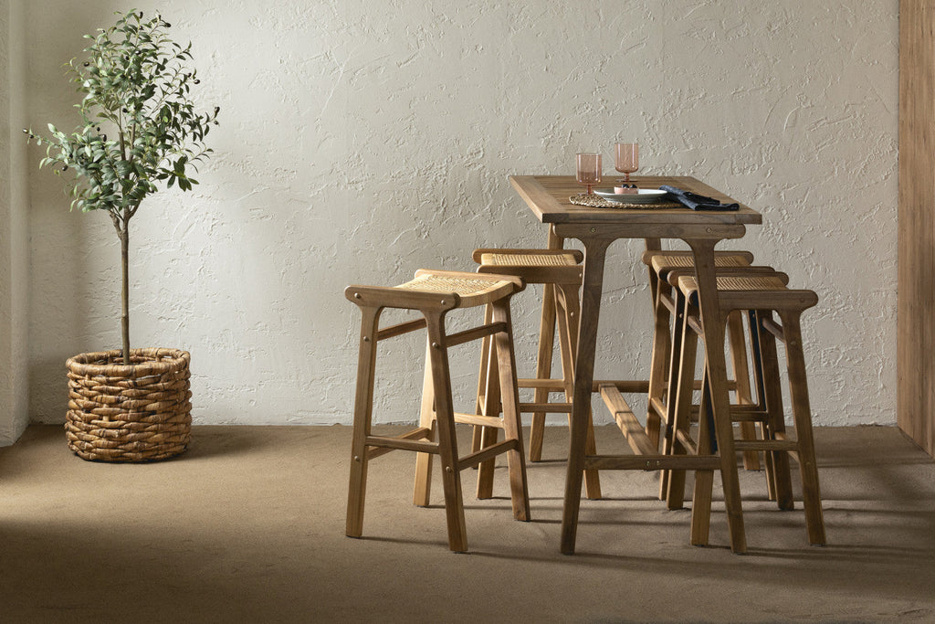 Agave Teak Bar Table - Natural|Table bar Agave en teck - naturelle