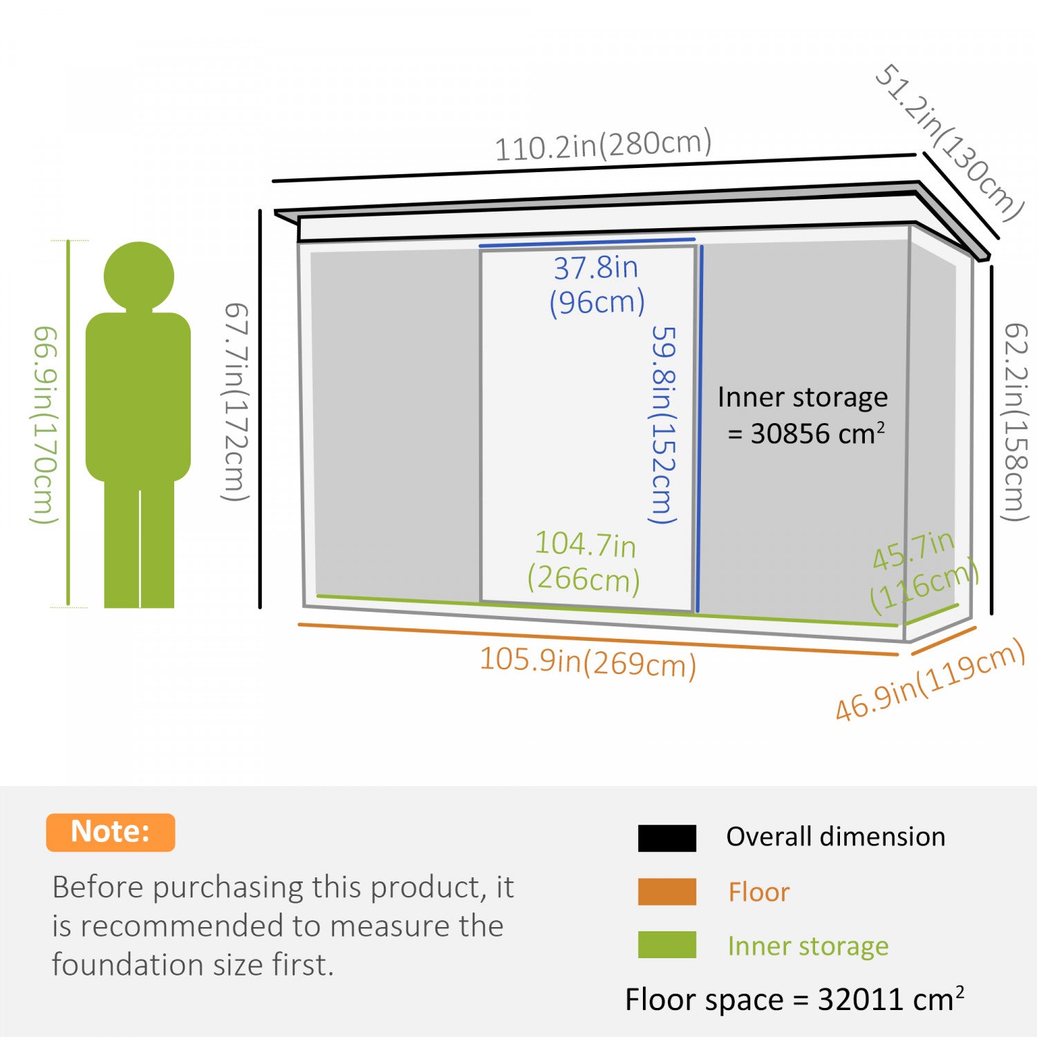 Outsunny 9' X 4' Metal Storage Shed, Garden Tool House With Floor Foundation, Double Sliding Doors, |Outsunny Abri De Jardin En Metal 9' X 4' Avec Porte Coulissante
