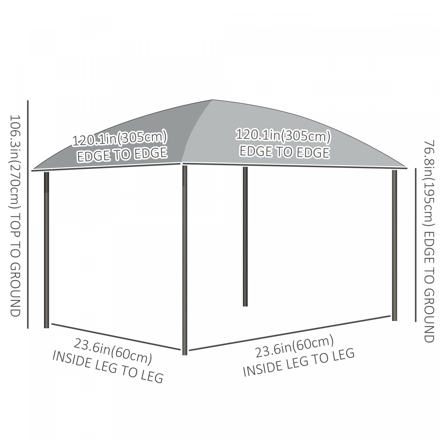 Outsunny 10' X 10' Outdoor Gazebo Canopy, Hardtop Gazebo With uv60+ Polycarbonate Roof, Solid Steel |Outsunny Auvent De Tonnelle D'exterieur 10' X 10', Tonnelle A Toit Rigide En Polycarbonate Uv60+, Ca