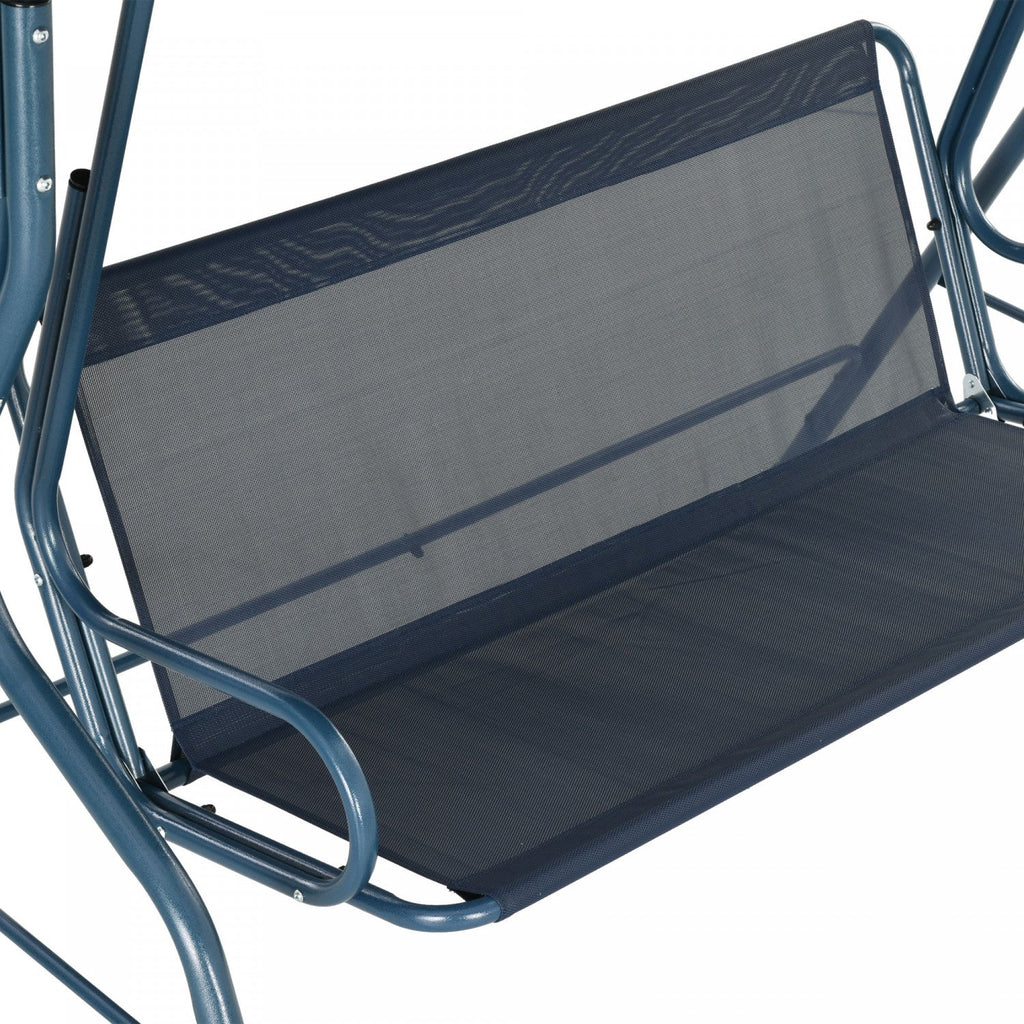 Outsunny 3-seat Patio Swing, Outdoor Swing With Adjustable Canopy|Outsunny Balancoire De Patio A 3 Places, Balancoire Avec Auvent Reglable