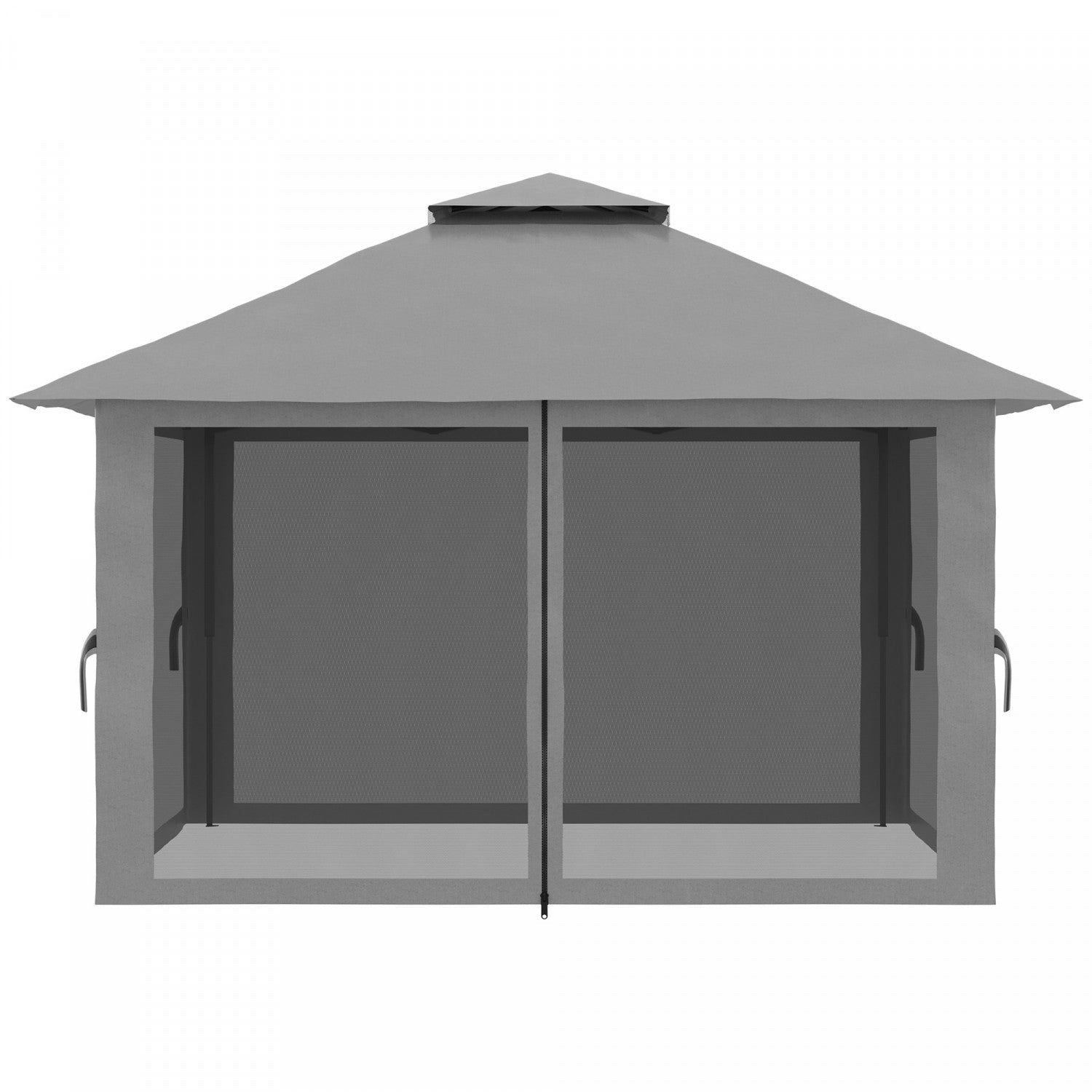 Outsunny 13' X 13' Pop Up Canopy With Mesh Sidewalls, Easy Up Canopy Tent Shelter With 2-tier Roof, |Outsunny 13' X 13' Pop Up Canopy With Mesh Sidewalls, Easy Up Canopy Tent Shelter With 2-tier Roof,