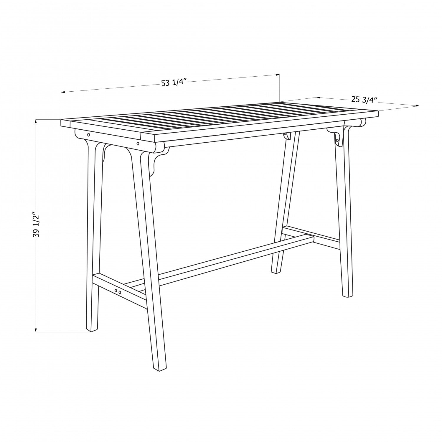 Agave Teak Bar Table - Natural|Table bar Agave en teck - naturelle