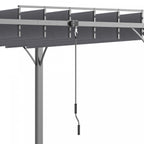 Outsunny 9.5' X 9.7' Outdoor Pergola With Retractable Roof, Aluminium Louvered Pergola Canopy, Patio|Outsunny Pergola Exterieure 9.5' X 9.7' Avec Toit Retractable, Auvent De Pergola A Persiennes En Alu