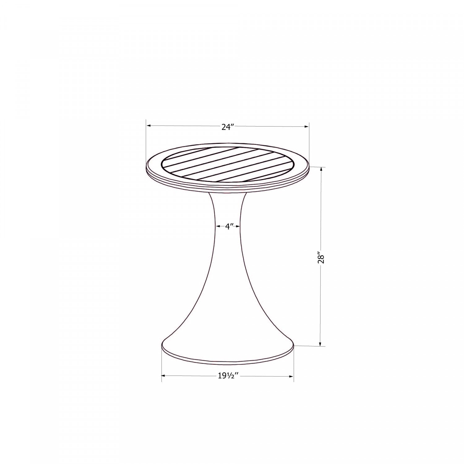 Dalya Patio Bistro Table - White|Table bistro Dalya pour la terrasse - blanche