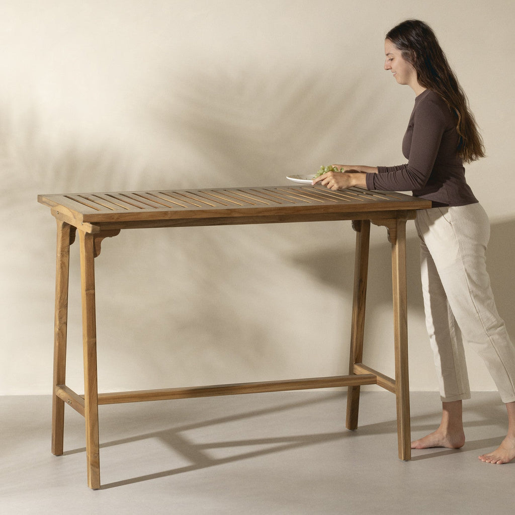 Agave Teak Bar Table - Natural|Table bar Agave en teck - naturelle