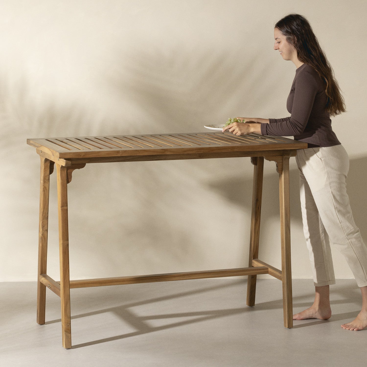 Agave Teak Bar Table - Natural|Table bar Agave en teck - naturelle