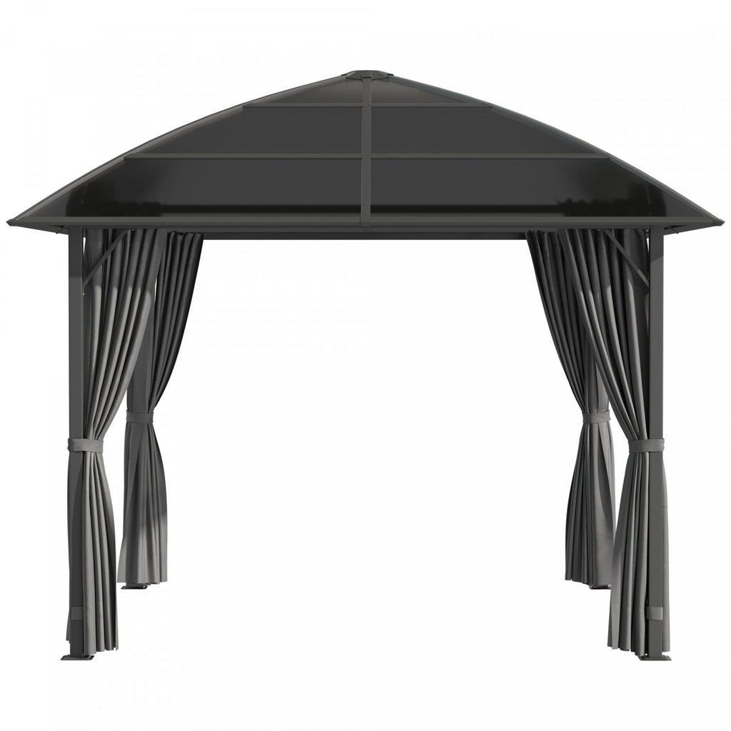 Outsunny 10' X 10' Outdoor Gazebo Canopy, Hardtop Gazebo With uv60+ Polycarbonate Roof, Solid Steel |Outsunny Auvent De Tonnelle D'exterieur 10' X 10', Tonnelle A Toit Rigide En Polycarbonate Uv60+, Ca
