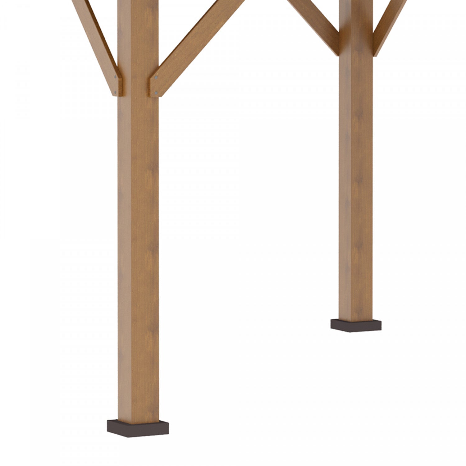 Outsunny 12' X 12' Wood Frame Hardtop Gazebo Galvanized Steel Canopy Outdoor Shelter With Double Ven|Outsunny 12' X 12' Tonnelle De Jardin A Toit Rigide Auvent Exterieur En Metal Galvanise Avec Double