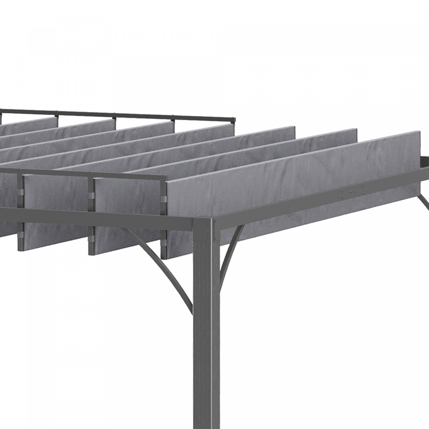 Outsunny 9.5' X 9.7' Outdoor Pergola With Retractable Roof, Aluminium Louvered Pergola Canopy, Patio|Outsunny Pergola Exterieure 9.5' X 9.7' Avec Toit Retractable, Auvent De Pergola A Persiennes En Alu
