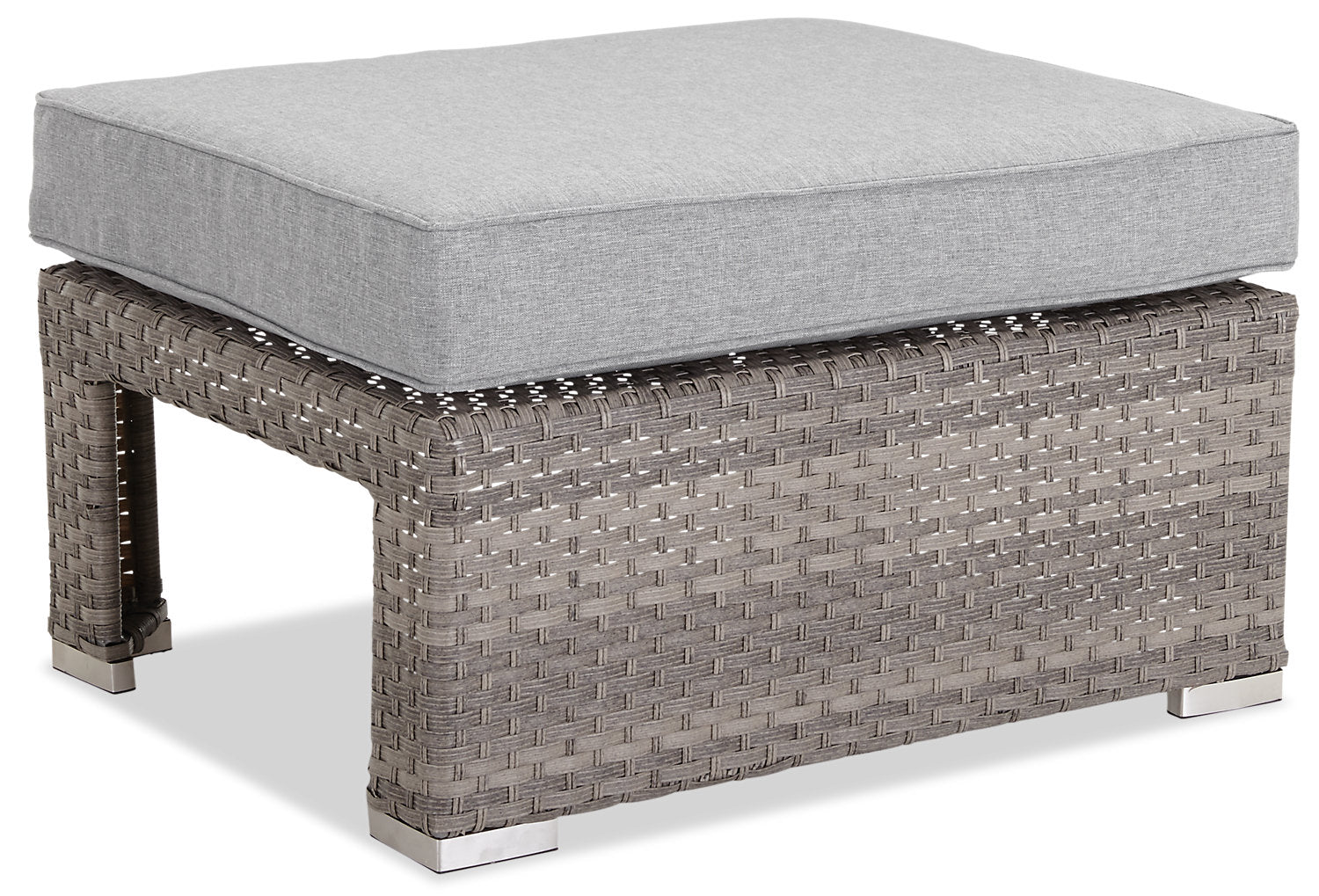 Bermuda 6-Piece Canopy Outdoor Patio Conversation Set - Hand-Woven Resin Wicker, UV & Weather Resistant - Grey | Ensemble de conversation Bermuda 6 pièces avec toit pour la terrasse à l’extérieur - osier en résine tressé à la main - gris