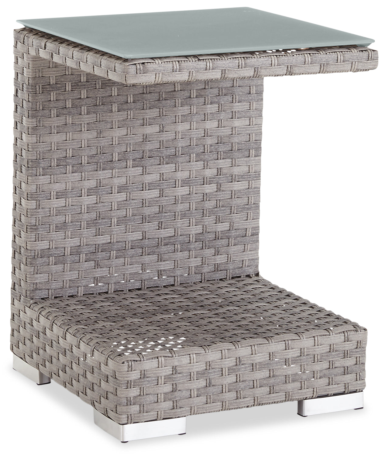 Bermuda 6-Piece Canopy Outdoor Patio Conversation Set - Hand-Woven Resin Wicker, UV & Weather Resistant - Grey | Ensemble de conversation Bermuda 6 pièces avec toit pour la terrasse à l’extérieur - osier en résine tressé à la main - gris