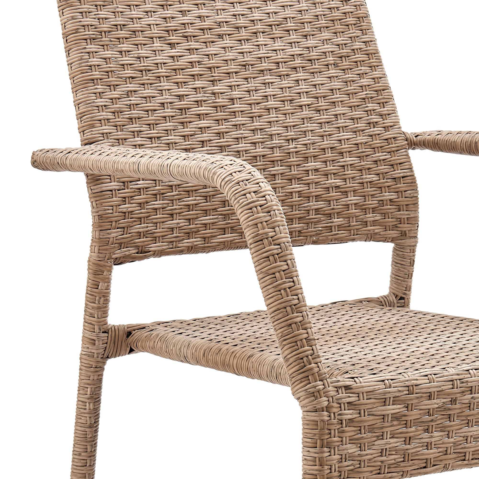 Manhattan Comfort Genoa Patio Dining Armchair - Tan Weave|Chaise de coin-repas Genoa de Manhattan Comfort pour la terrasse - tressage tan