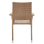 Manhattan Comfort Genoa Patio Dining Armchair - Tan Weave|Chaise de coin-repas Genoa de Manhattan Comfort pour la terrasse - tressage tan