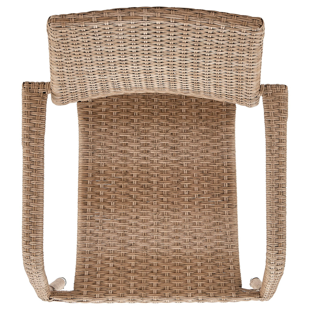 Manhattan Comfort Genoa Patio Dining Armchair - Tan Weave|Chaise de coin-repas Genoa de Manhattan Comfort pour la terrasse - tressage tan