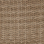 Manhattan Comfort Genoa Patio Dining Table with Glass Top - Natural Tan Weave|Table de coin-repas Genoa de Manhattan Comfort avec dessus en verre pour la terrasse - tressage tan naturel