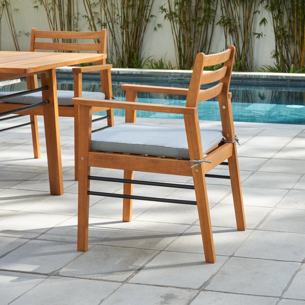 Hampton Contemporary Patio Wood Dining Chair|Chaise de salle à manger contemporaine Hampton en bois pour la terrasse|D62GxLH0