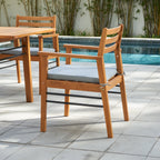 Hampton Contemporary Patio Wood Dining Chair|Chaise de salle à manger contemporaine Hampton en bois pour la terrasse|D62GxLH0