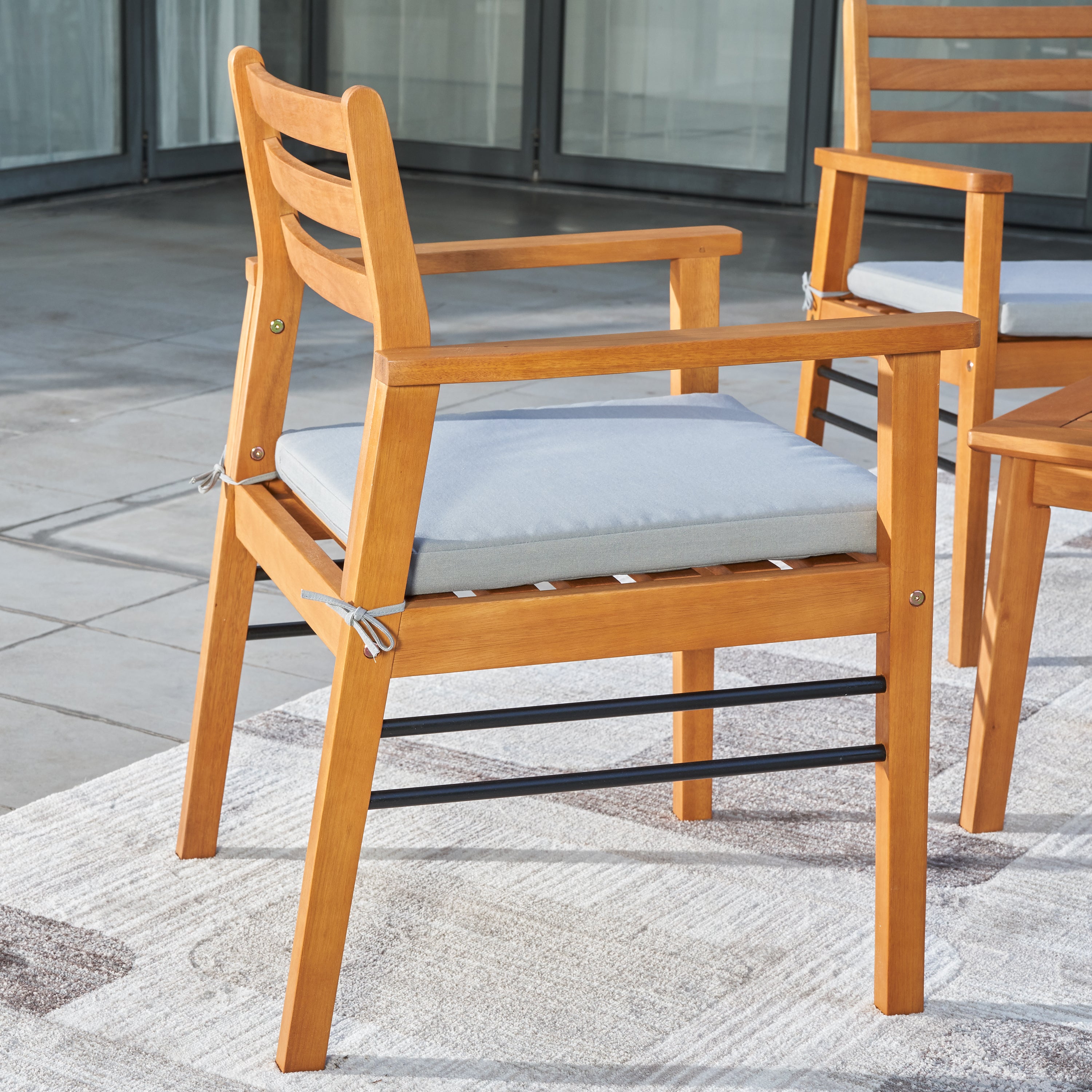 Hampton Contemporary Patio Wood Dining Chair|Chaise de salle à manger contemporaine Hampton en bois pour la terrasse|D62GxLH0