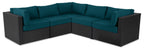 Barbados 5-Piece Patio Set – Blue  | Ensemble Barbados 5 pièces pour la terrasse - bleu