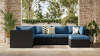 Barbados 6-Piece Patio Set with Ottoman – Blue  | Ensemble Barbados 6 pièces pour la terrasse avec pouf - bleu