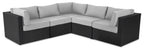 Barbados 5-Piece Patio Set – Grey  | Ensemble Barbados 5 pièces pour la terrasse - gris