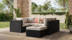Barbados 6-Piece Patio Set with Ottoman – Grey | Ensemble Barbados 6 pièces pour la terrasse avec pouf - gris
