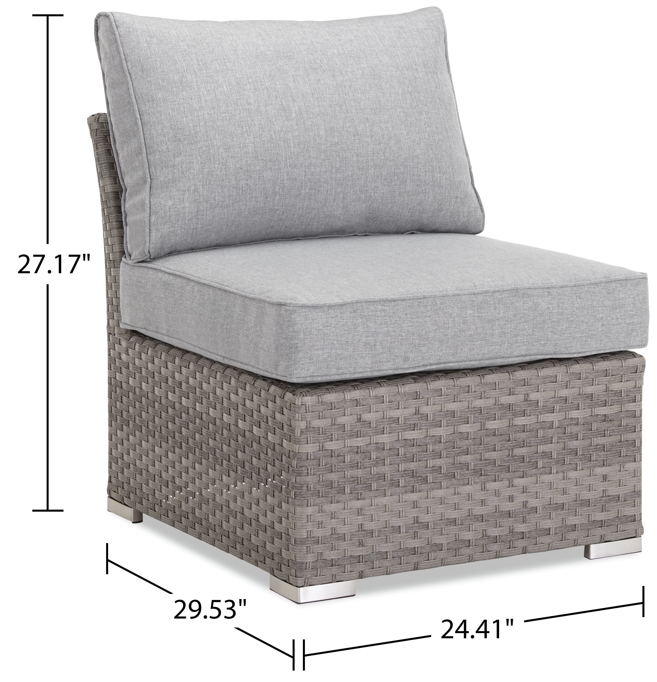 Bermuda 6-Piece Canopy Outdoor Patio Conversation Set - Hand-Woven Resin Wicker, UV & Weather Resistant - Grey | Ensemble de conversation Bermuda 6 pièces avec toit pour la terrasse à l’extérieur - osier en résine tressé à la main - gris