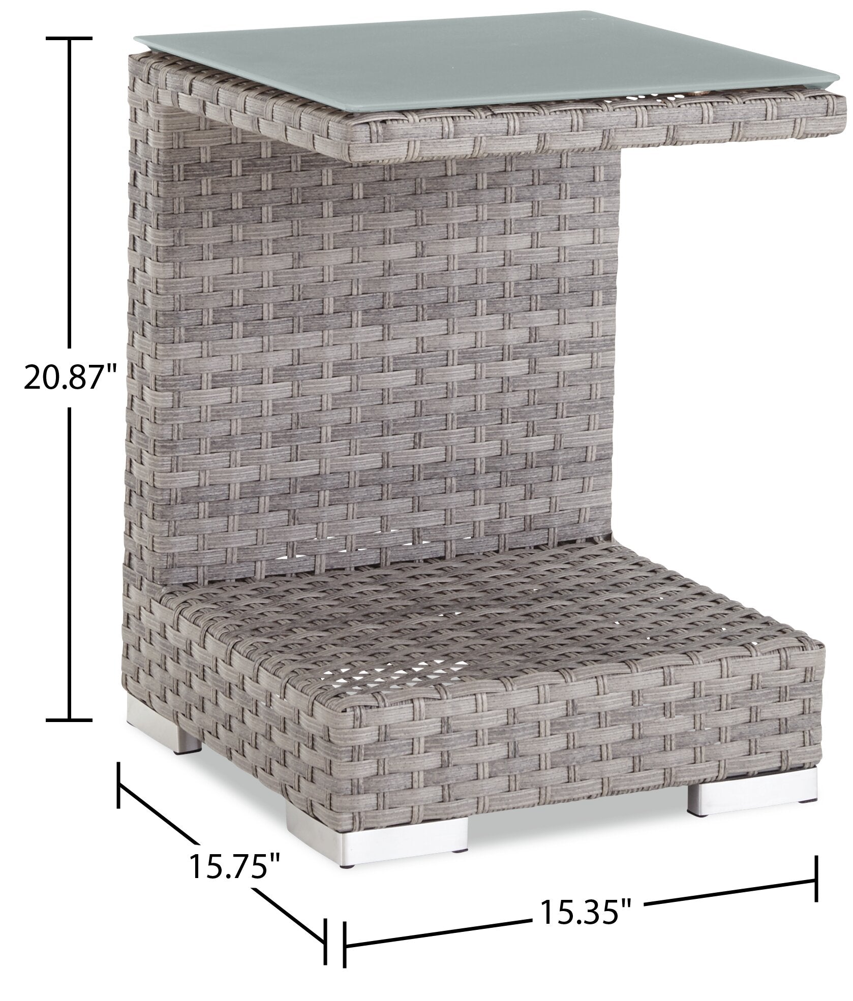 Bermuda 6-Piece Canopy Outdoor Patio Conversation Set - Hand-Woven Resin Wicker, UV & Weather Resistant - Grey | Ensemble de conversation Bermuda 6 pièces avec toit pour la terrasse à l’extérieur - osier en résine tressé à la main - gris
