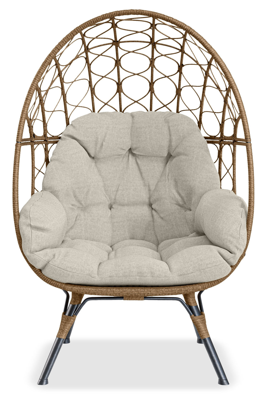 Coco Egg Outdoor Patio Chair - Brown | Fauteuil en forme d’œuf Coco pour la terrasse et l’extérieur - brun