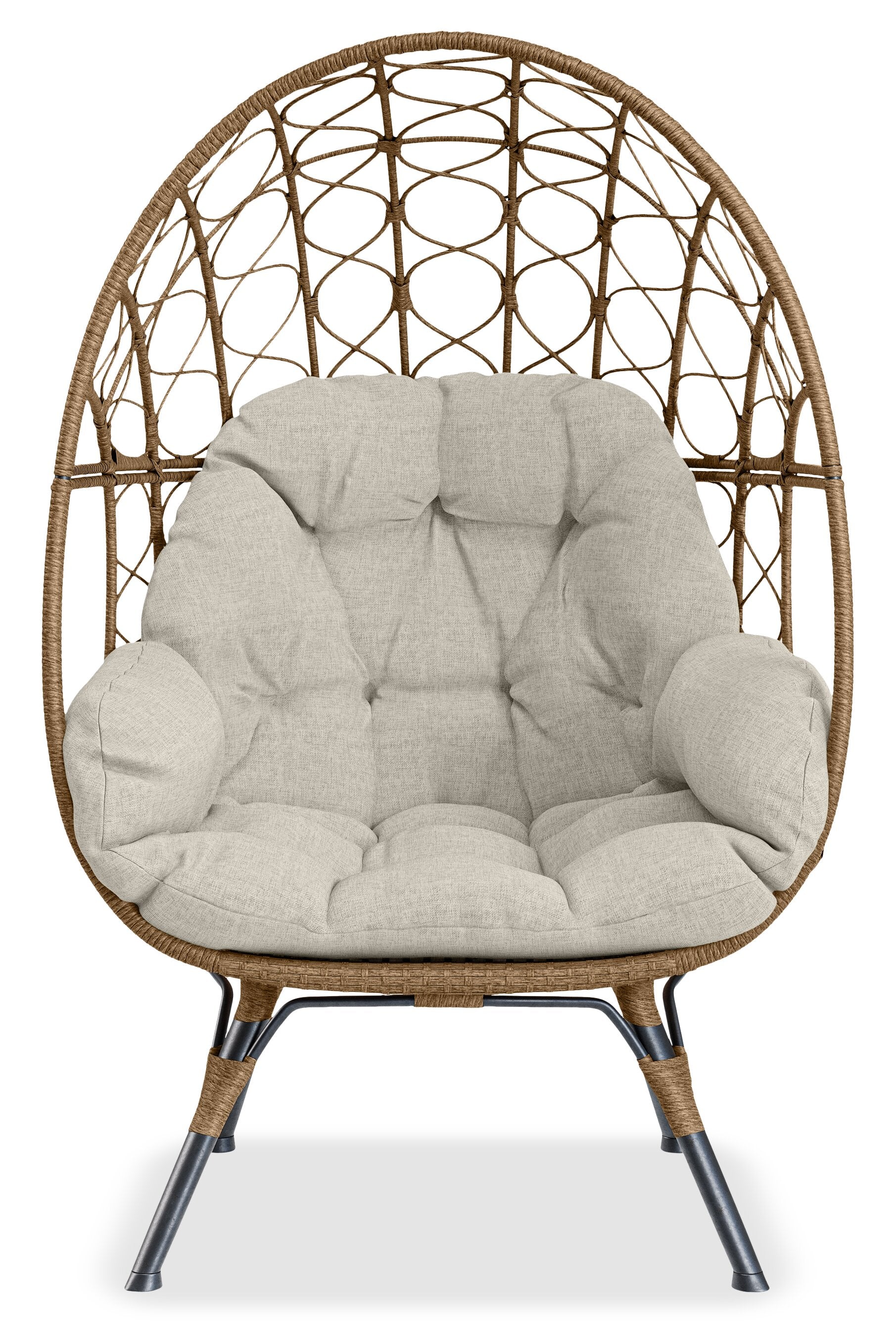 Coco Egg Outdoor Patio Chair - Brown | Fauteuil en forme d’œuf Coco pour la terrasse et l’extérieur - brun