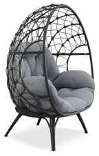 Coco Egg Outdoor Patio Chair - Grey | Fauteuil en forme d’œuf Coco pour la terrasse et l’extérieur - gris