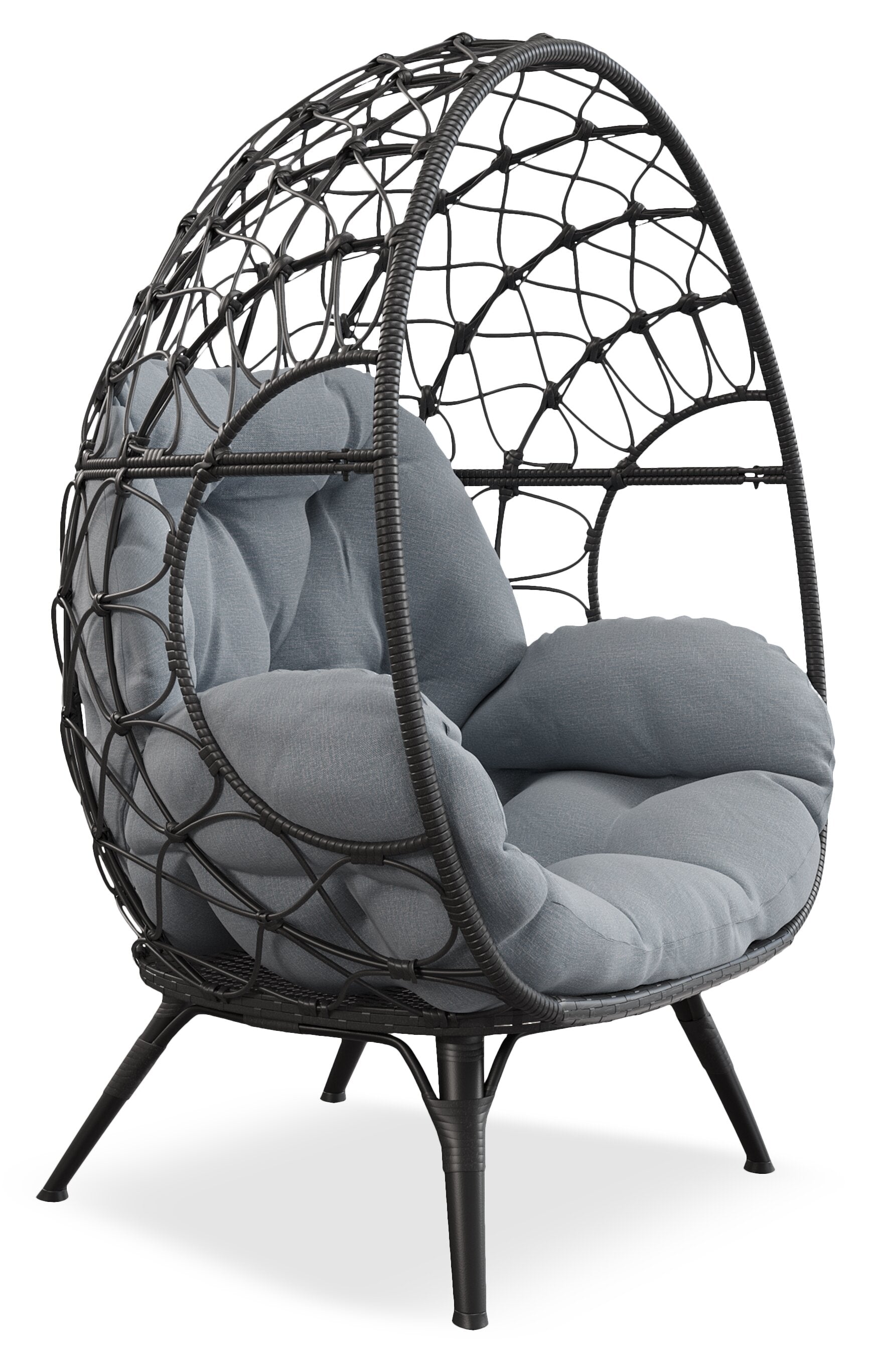 Coco Egg Outdoor Patio Chair - Grey | Fauteuil en forme d’œuf Coco pour la terrasse et l’extérieur - gris