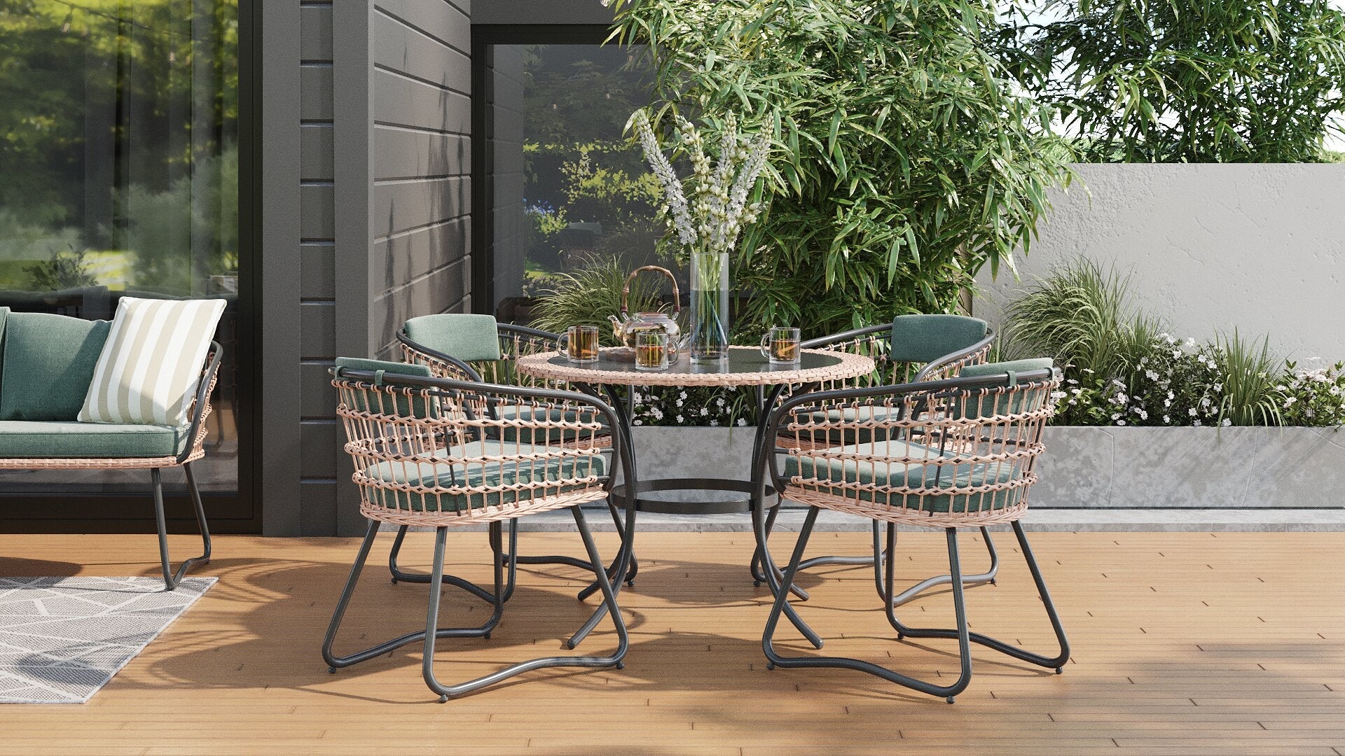 Ibiza Patio Chair - Set of 4 | Chaise Ibiza pour la terrasse - ensemble de 4