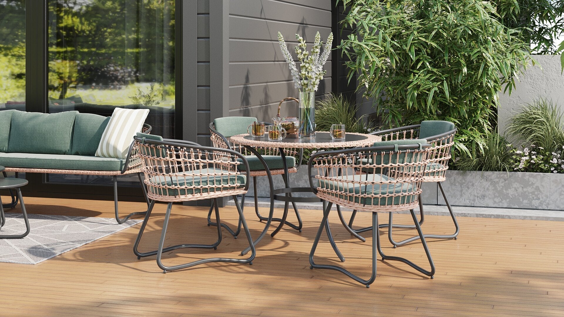 Ibiza 5-Piece Patio Dining Set | Coin-repas pour la terrasse Ibiza 5 pièces