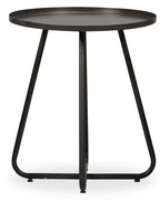 Maki 3-Piece Outdoor Patio Conversation Set with 2 Chairs & Round Metal End Table - Hand-Woven Resin Wicker, UV & Weather Resistant - Natural| Coin-repas pour la terrasse Maki 3 pièces | MAKI3SET