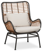 Maki 3-Piece Outdoor Patio Conversation Set with 2 Chairs & Round Metal End Table - Hand-Woven Resin Wicker, UV & Weather Resistant - Natural| Coin-repas pour la terrasse Maki 3 pièces | MAKI3SET