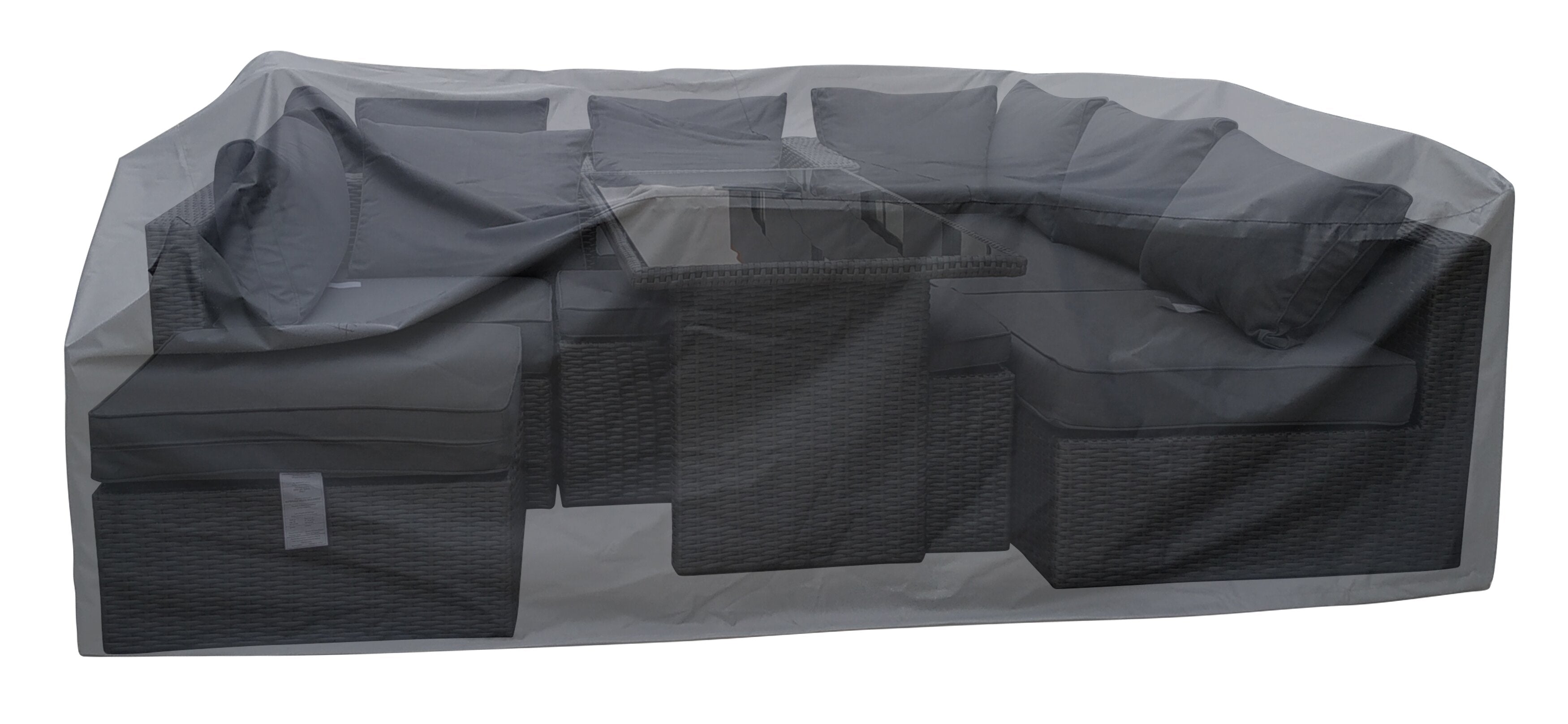 Morris 7-Piece & 10-Piece Outdoor Patio Furniture Cover - Water Resistant, Dustproof - Grey|Housse pour ensembles Morris 7 pièces et 10 pièces pour la terrasse à l’extérieur, résistante à l’eau et à la poussière - grise
