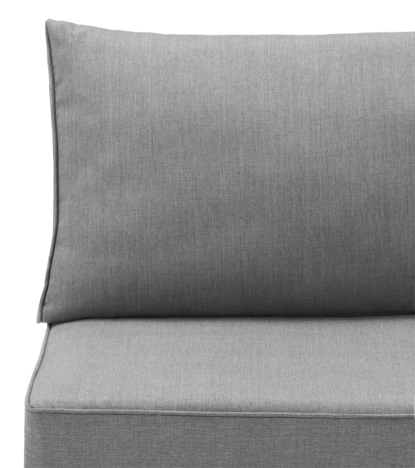 Morris Armless Outdoor Patio Chair - Hand-Woven Resin Wicker, Olefin Fabric, UV & Weather Resistant - Grey|Fauteuil sans accoudoirs Morris pour la terrasse|MORRG0AM