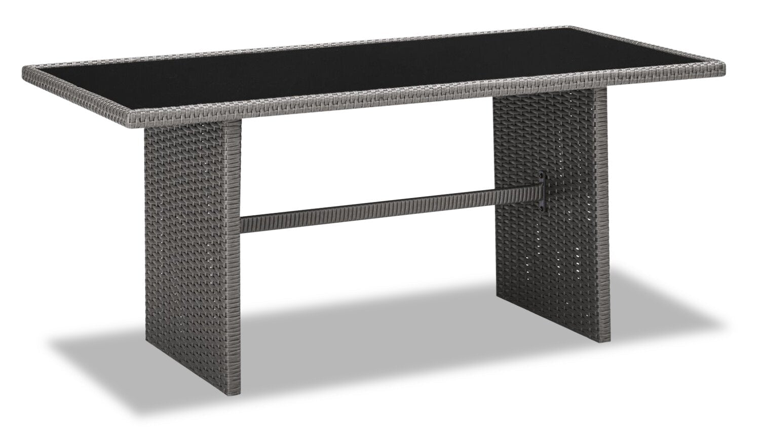 Morris 10-Piece Outdoor Patio Set - Hand-Woven Resin Wicker, UV & Weather Resistant - Grey | Ensemble Morris 10 pièces pour la terrasse à l’extérieur - osier en résine tressé à la main, résistant aux rayons UV et aux intempéries - gris