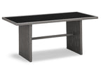 Morris Dining Height Outdoor Patio Table - Hand-Woven Resin Wicker, Glass, UV & Weather Resistant - Grey|Table de coin-repas Morris pour la terrasse|MORRG0TL