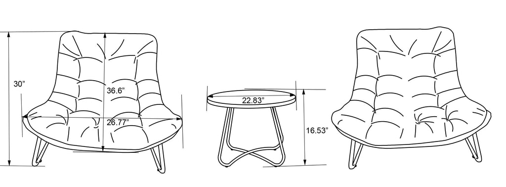 Oslo 3-Piece Patio Set | Ensemble Oslo 3 pièces pour la terrasse