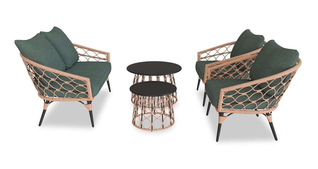 Kort & Co. Panama 5-Piece Patio Conversation Set | Kort & Co. Ensemble de conversation Panama 5 pièces pour la terrasse