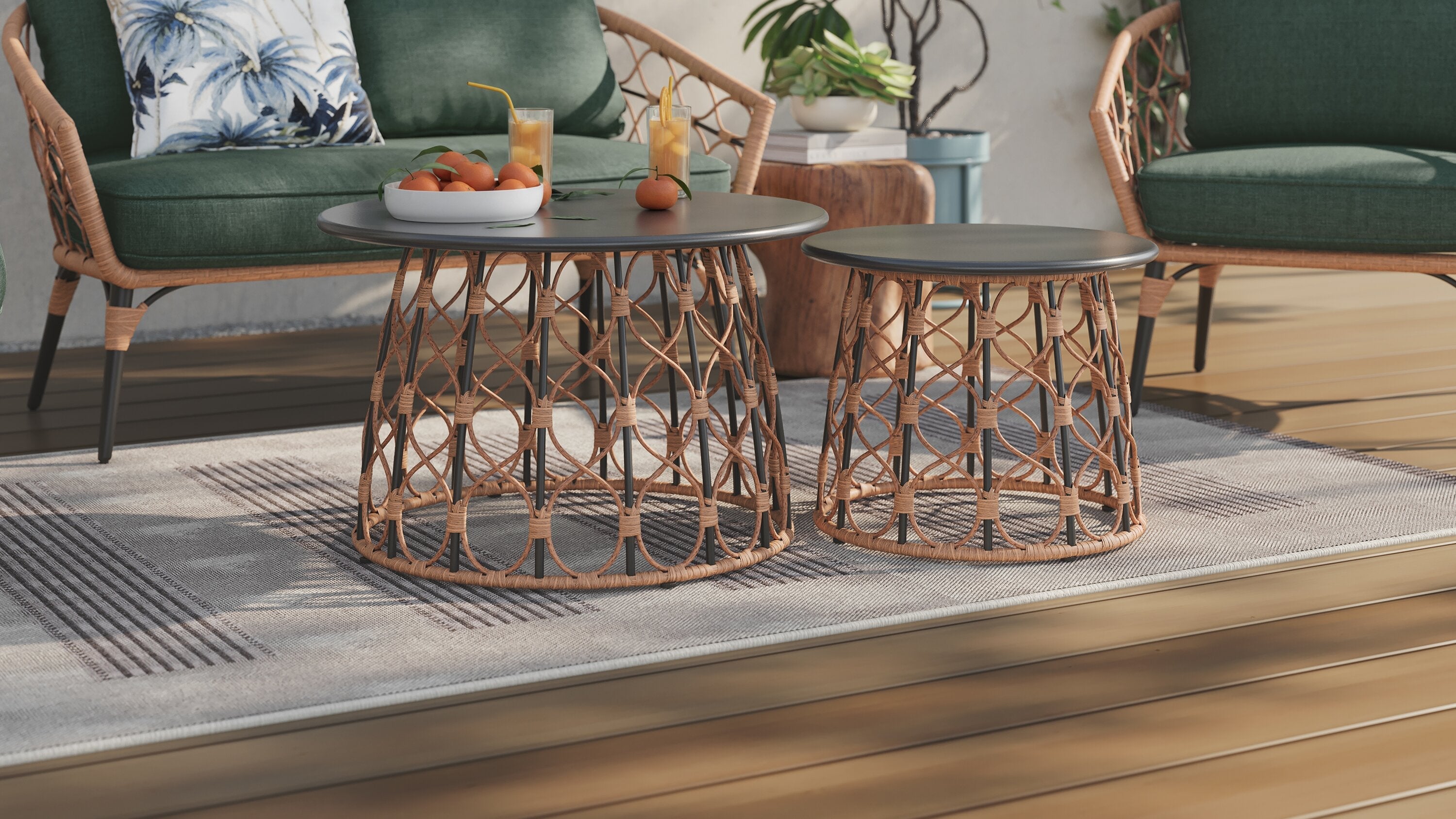 Kort & Co. Panama 5-Piece Patio Conversation Set | Kort & Co. Ensemble de conversation Panama 5 pièces pour la terrasse