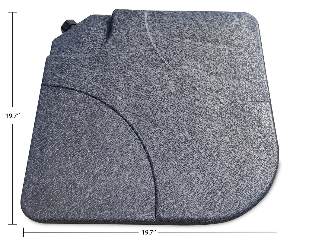 Outdoor Patio 4-Piece Umbrella Base - Weather Resistant Plastic, Universal Fit, Water or Sand Fill Base - Black|Socle de parasol 4 pièces pour la terrasse à l’extérieur, plastique résistant aux intempéries, universel, base remplie d’eau ou de sable - noir