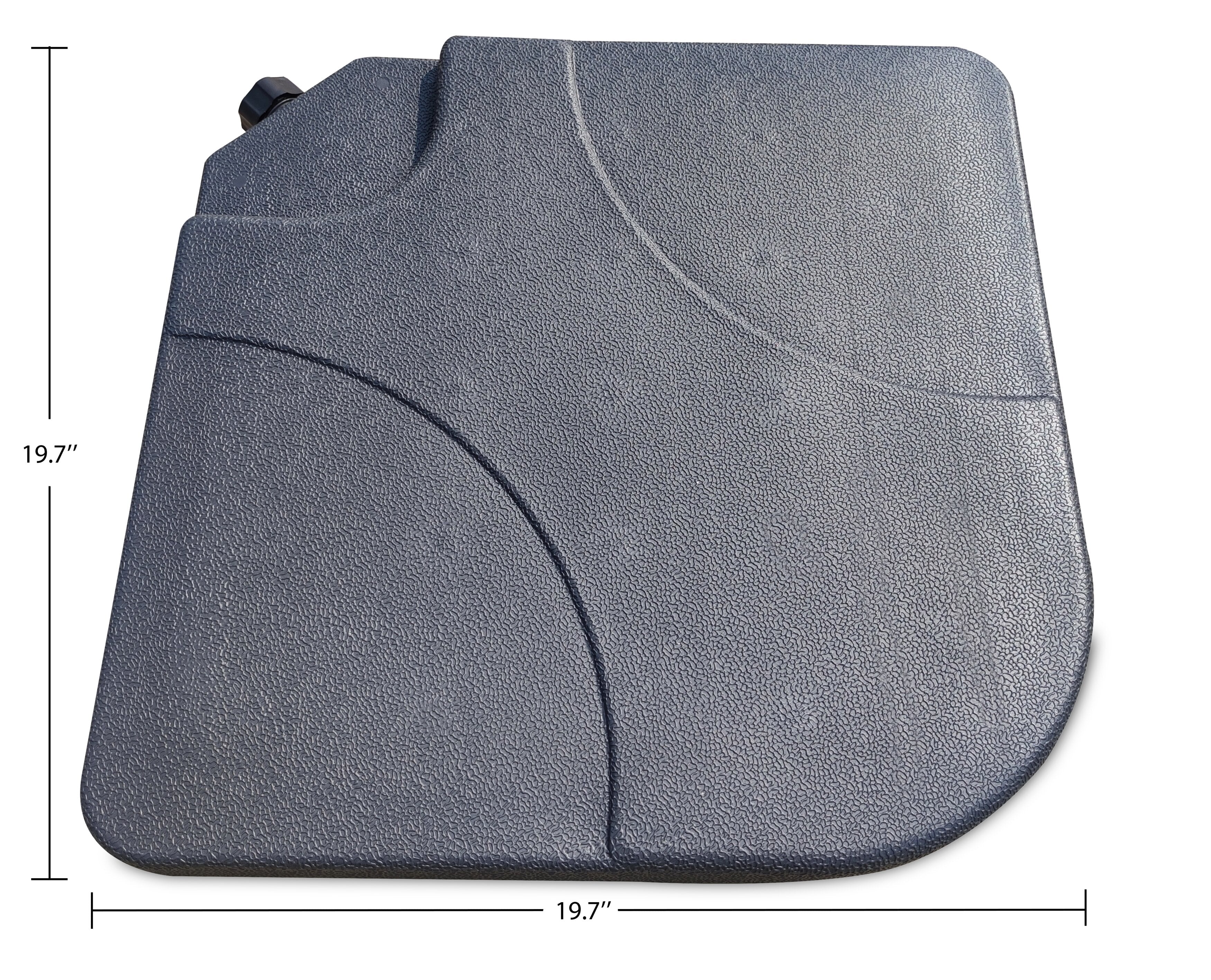 Outdoor Patio 4-Piece Umbrella Base - Weather Resistant Plastic, Universal Fit, Water or Sand Fill Base - Black|Socle de parasol 4 pièces pour la terrasse à l’extérieur, plastique résistant aux intempéries, universel, base remplie d’eau ou de sable - noir